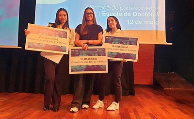 Classificades de la sisena edició del concurs 'Presenta la teva tesi en 4 minuts'