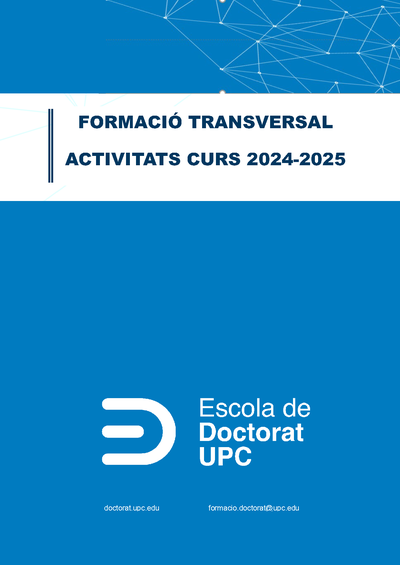 La Escuela de Doctorado de la UPC inaugura el curso académico con un nuevo Catálogo de Formación