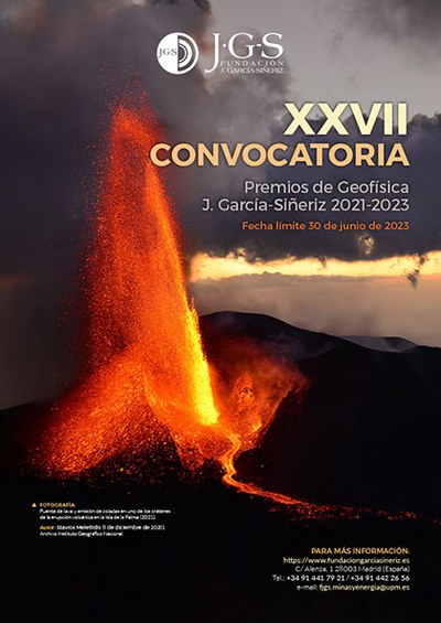 XXVII Convocatoria de Premio de Geofísica J. García-Siñeriz